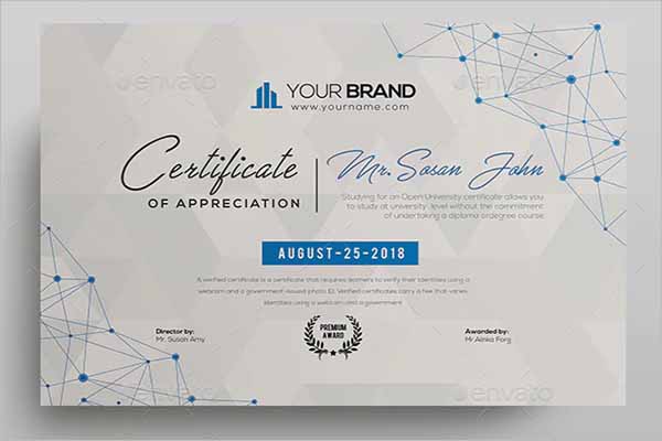 Official Certificate Design