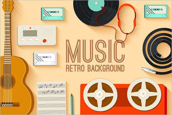 Retro Musical Equipment Background