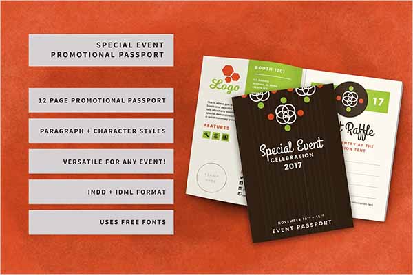 Special Event Promotional Passport