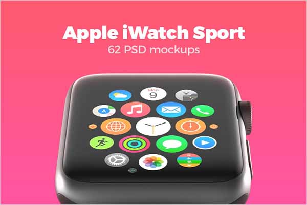 62 Apple Watches Mockup Bundle