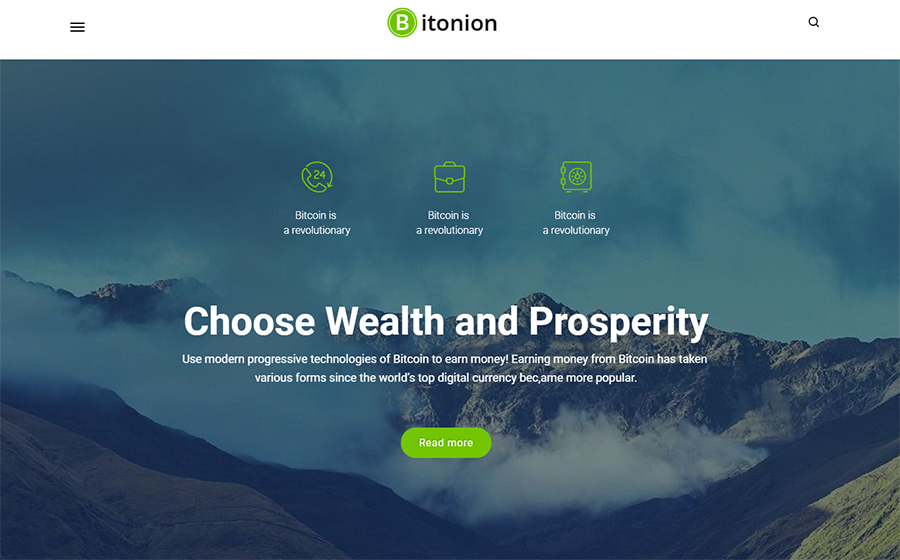 Bitonion - Cryptocurrency Elementor WordPress Theme