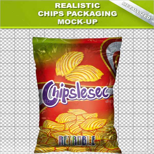 Chips Bag Mockup Template