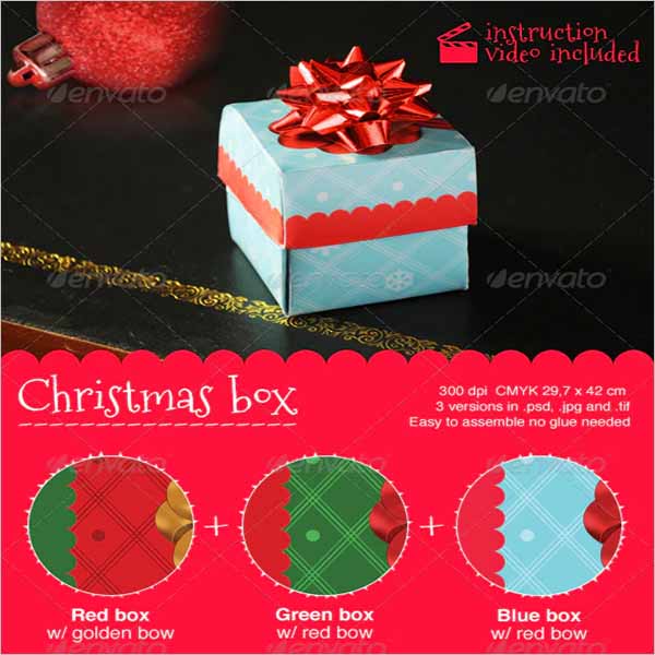 Christmas Box Template Photoshop