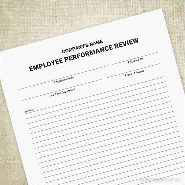 Creative Employee Performance Review Template