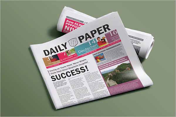 Daily Newspaper Mockup Design
