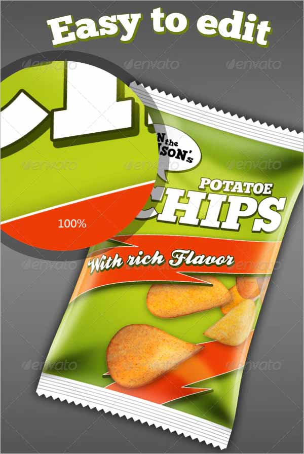 Large Chips Bag Mockup Design