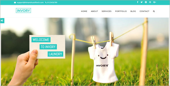 Laundry Responsive Website Template