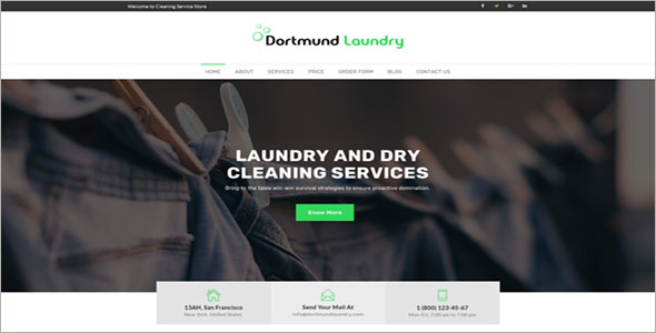 Laundry Website Template Ideas