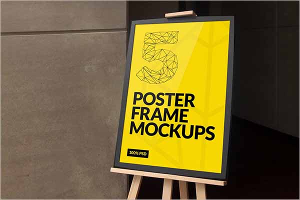 Modern Poster Mockup PSD Designs