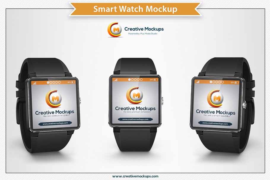 Modern Smart Watch PSD Mockups