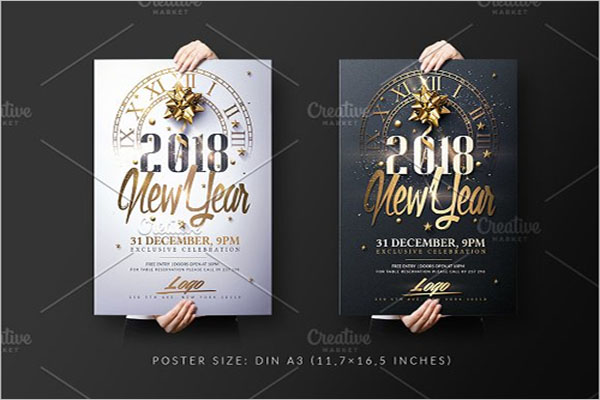 New Year Invitation Poster Templates