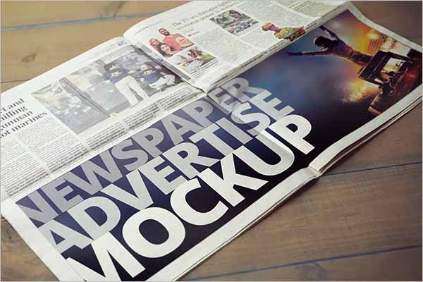 Newspaper Mockup Elegant Design