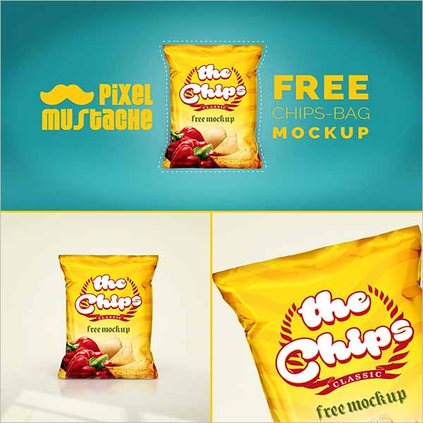 Sample Chips Bag Mockup Download