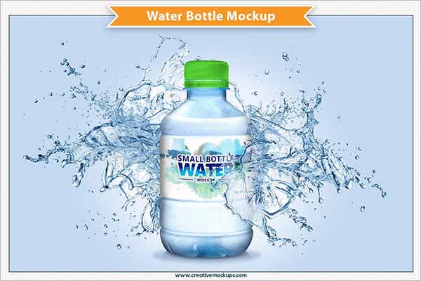 Water Bottle PhotoShop Mockup Design