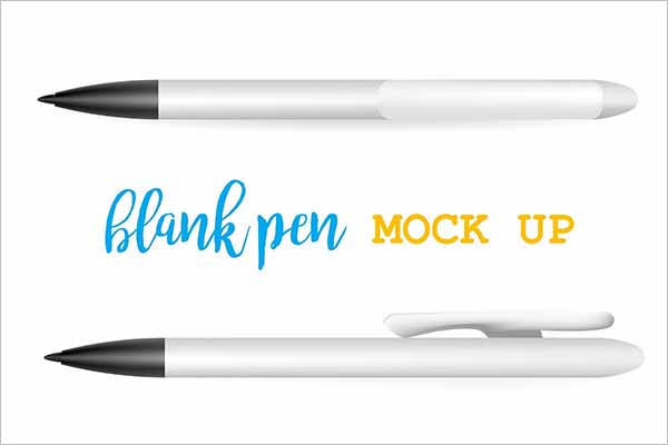 White Pen Mockup Design