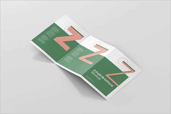 Z-Fold A4 Brochure Mockup Design