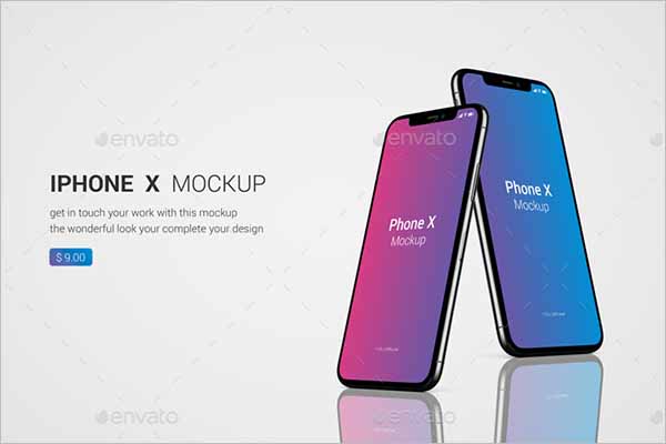 iPhone X Mockup Vector Design