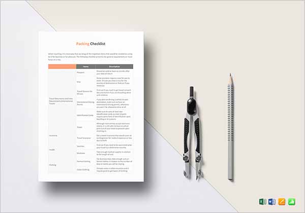 46+ Free Editable Travel Checklist Templates in MS Word [DOC