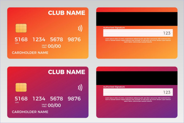 Credit Card Vector Template