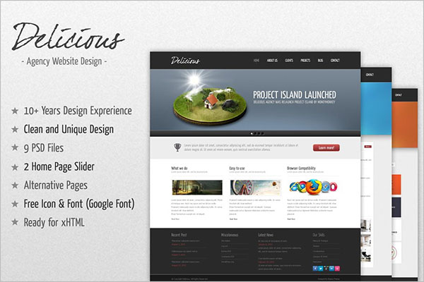 Delicious Agency Bootstrap Template