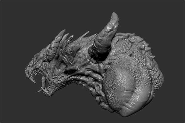Dragon Head 3D Design