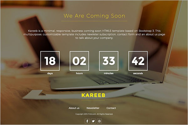 HTML Coming Soon Website Template