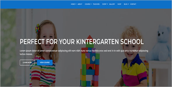 Kindergarten & School Website Template