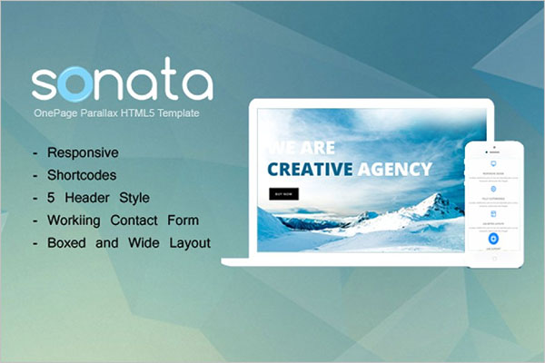 Onepage HTML Template