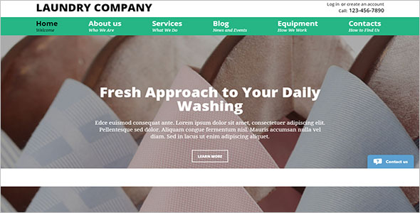 Online Laundry Website Template