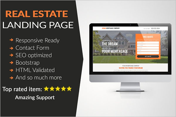 Real Estate Landing Page HTML