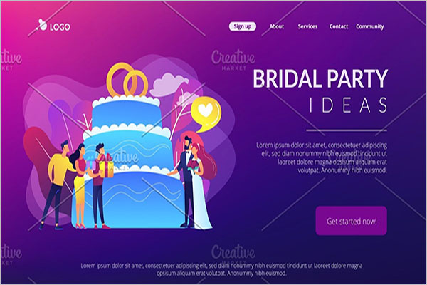 Wedding Party Landing Page