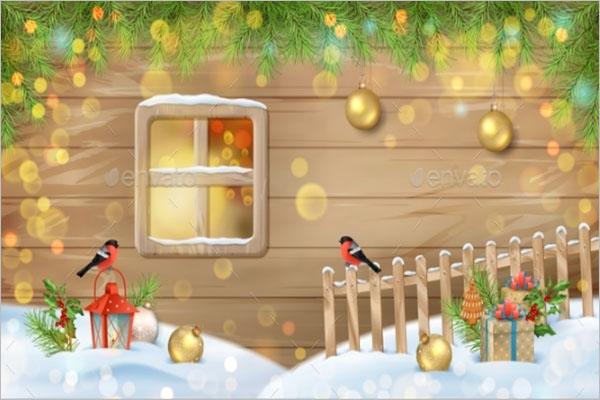 Winter Christmas Scene Wallpaper