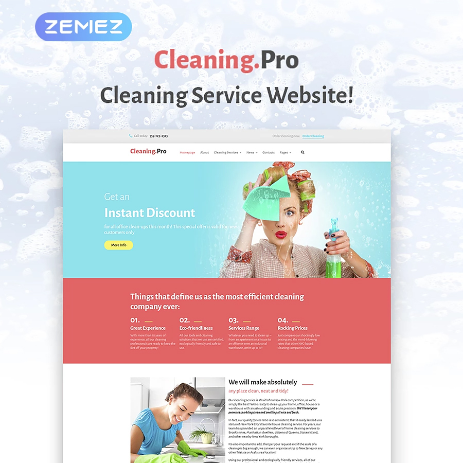 Cleaning Service Company WordPress Theme