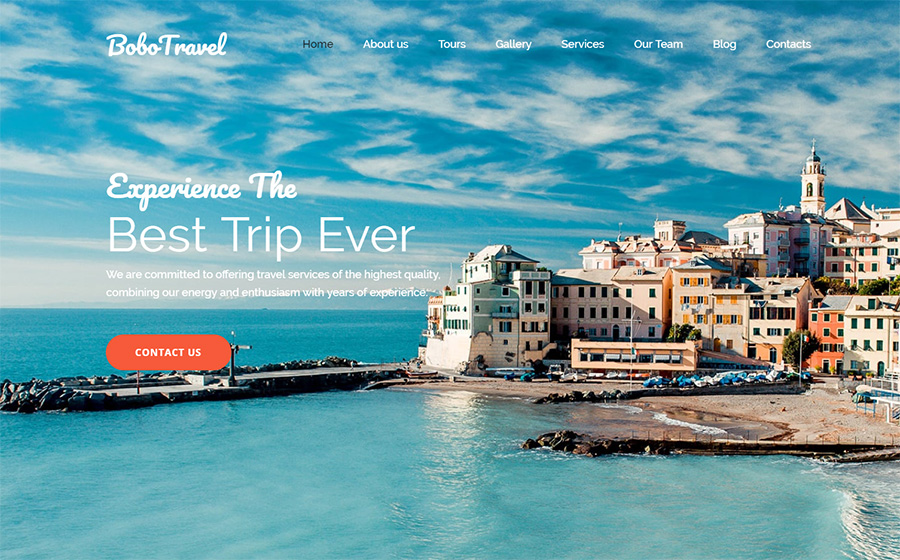 Travel Services Moto CMS 3 Template 
