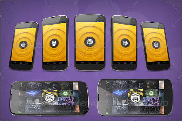 Android Smartphone Design Mockup 