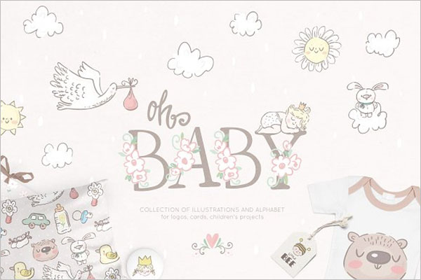 Baby Collection Postcard Design