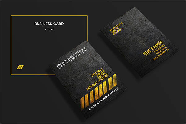 Carbon Metal Business Card Design
