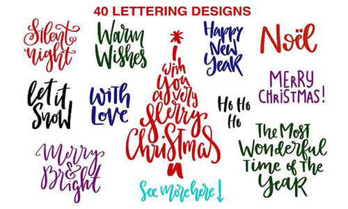 Christmas Tree Lettering Decoration Ideas