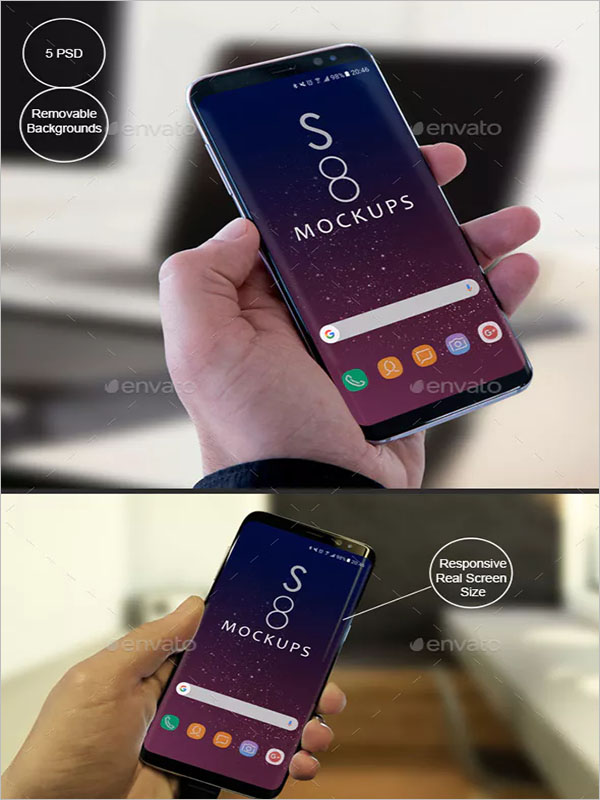 Galaxy Modern Android Mockups-Apps