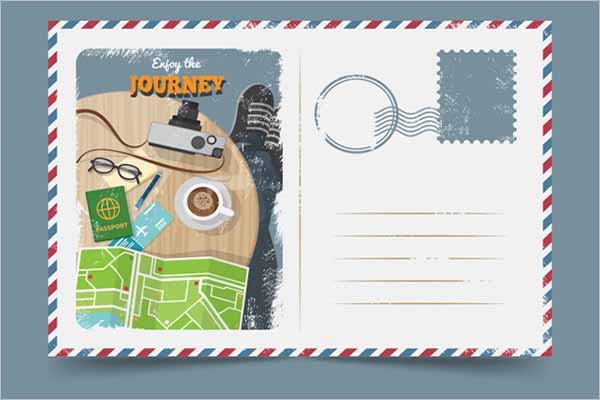 Graphic Holiday Postcard Template