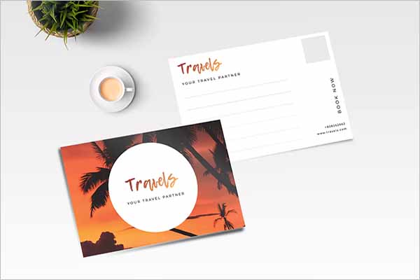 Holiday Travel Postcard Template