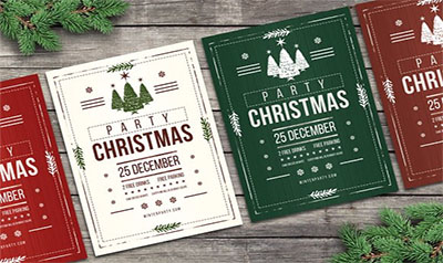 Christmas Flyers Party Rustic