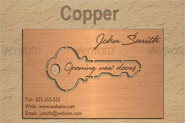 Metal Look Business Card Design