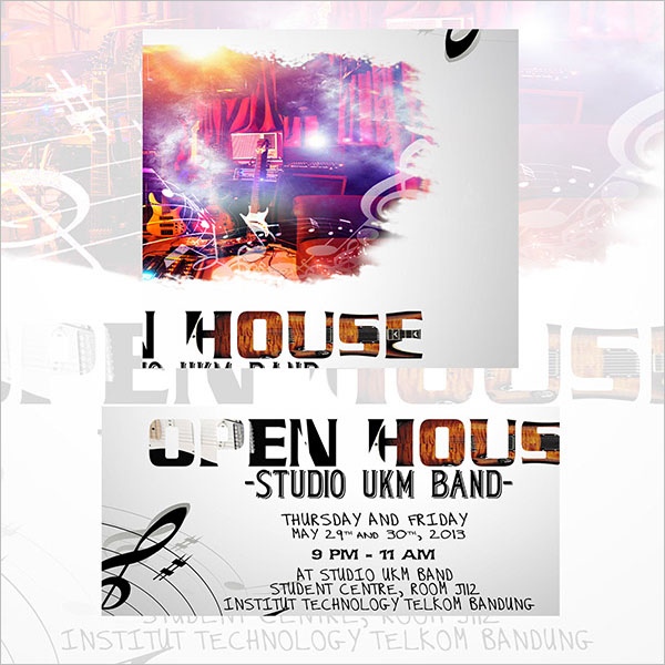 Music Open House Flyer Design