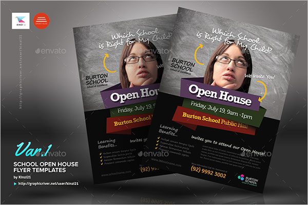 Open House Flyer for School