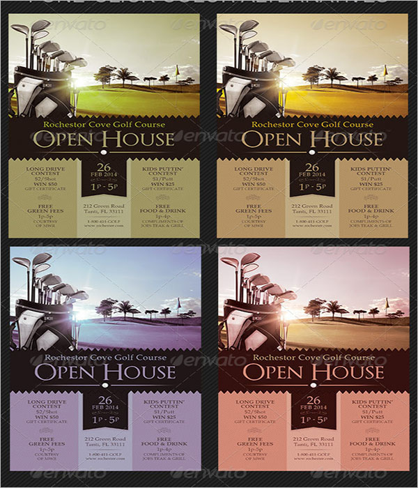 Open House Golf Course Flyer Design