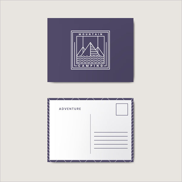Postcard Marketing Design Free Vector