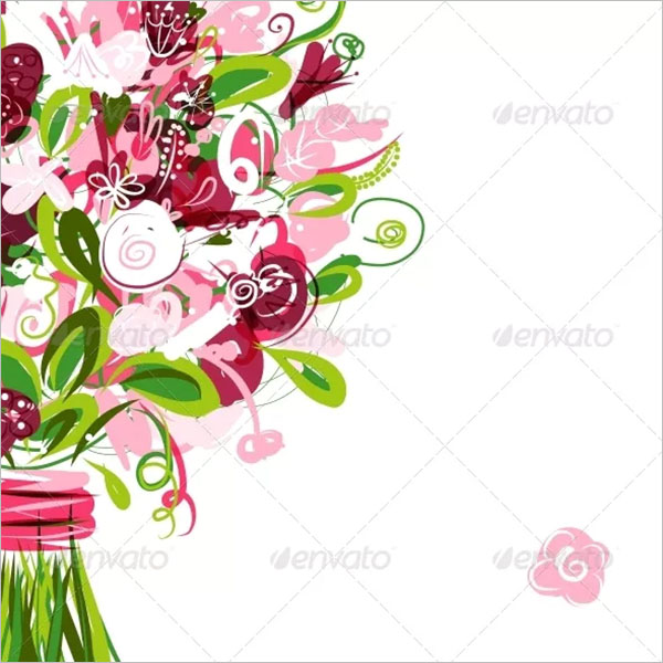 Printable Floral Postcard Design
