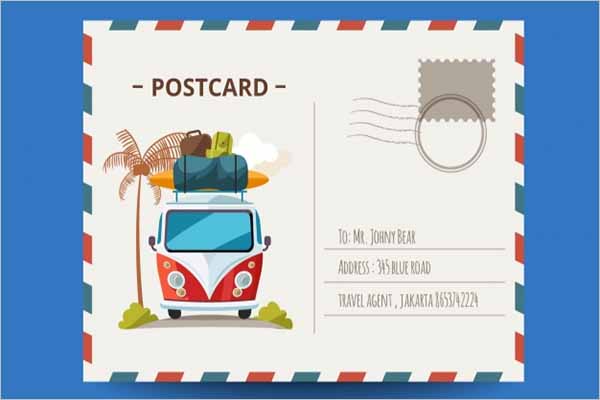 Printable Holiday Postcard Template