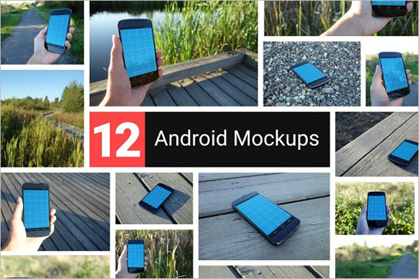 Realistic Android Mockup Design